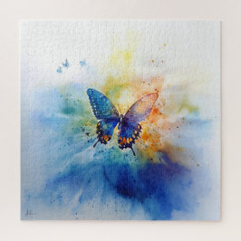 Colorful Butterfly Watercolor Jigsaw Puzzle ジグソーパズル