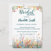 colorful butterfly Watercolor Wildflowers Personal 招待状 (正面)