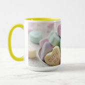 Colorful Candy Hearts Love Mug マグカップ (左)