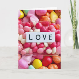 Colorful Candy Love Bridal Wedding Anniversary カード