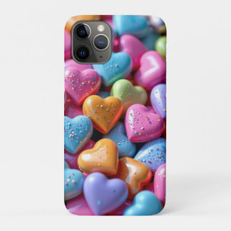 Colorful Candy Love Hearts iPhone 11 Proケース