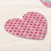 colorful candy Valentine's day heart pattern ペーパーコースター (アングル)