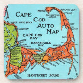 Colorful Cape Cod Map  コースター (正面)