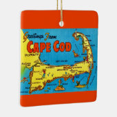 Colorful Cape cod Map Ornament セラミックオーナメント (右)