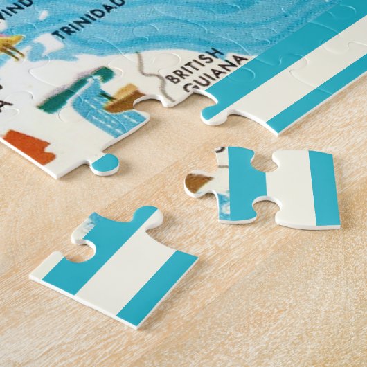 Colorful Caribbean Map  ジグソーパズル (側面)