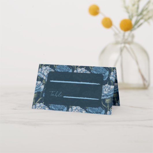 Colorful Carnation Petal Greenery Wedding プレイスカード (正面)