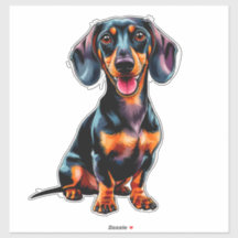 Colorful Cartoon Dachshund