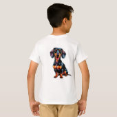 Colorful Cartoon Dachshund Tシャツ (裏面フル)