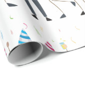 Colorful Cartoon Kids Party Celebration ラッピングペーパー (ロールコーナー)