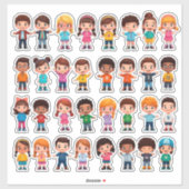 Colorful Cartoon Kids Stickers シール (シート)