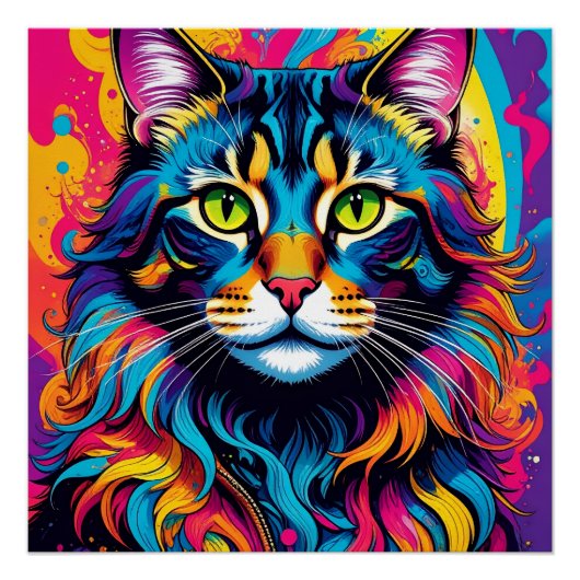 Colorful cat ポスター (正面)