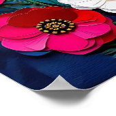 Colorful Cat and Butterfly ポスター (角)