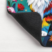 Colorful Cat and Butterfly マウスパッド (コーナー)