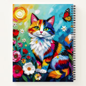 Colorful Cat and Butterfly Personalized ノートブック (裏面)