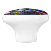 Colorful Cat and Flowers セラミックノブ (側面)