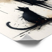 Colorful cat Art Poster ポスター (角)