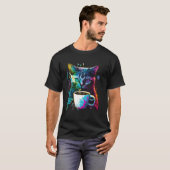 Colorful Cat Gaming Coffee Graphic Tees Men Women  Tシャツ (正面フル)
