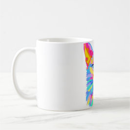 Colorful Cat Mug | Cute Artistic Cat Illustration  コーヒーマグカップ