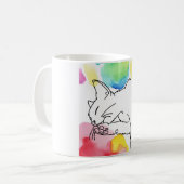 Colorful Cat Sketch コーヒーマグカップ (正面左)