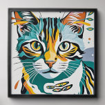 Colorful Cat Symphony 貼ってはがせるフォトタイル<br><div class="desc">A portrait of a unique cat in vivid colors. The stylish design and bold use of color attracts the viewer's attention. It will create a modern and artistic space when displayed in a room. It is also recommended as a gift for cat lovers.</div>