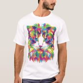 Colorful Cat T-Shirt Tシャツ (正面)