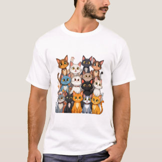 Colorful Cats Collection – Cute and Playful Artwor Tシャツ
