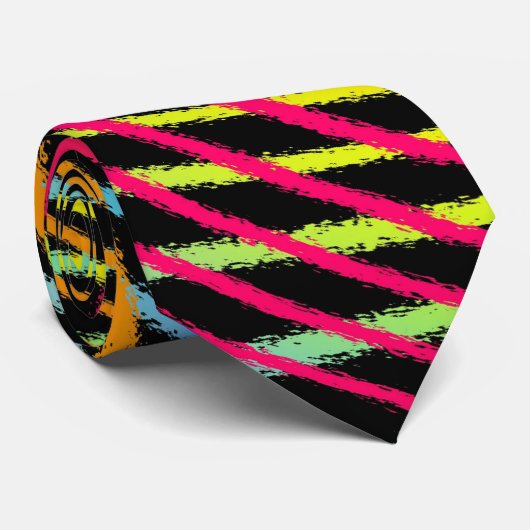 Colorful Chaos Fun Art Tie ネクタイ (ロール)