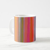 Colorful Charcoal Boho Stripes コーヒーマグカップ (正面左)