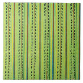 Colorful Chartreuse Green Pattern タイル (正面)