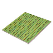 Colorful Chartreuse Green Pattern タイル (側面)