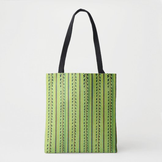 Colorful Chartreuse Green Pattern トートバッグ (正面)