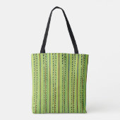 Colorful Chartreuse Green Pattern トートバッグ (裏面)