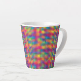 Colorful Checker Abstract Pattern カフェラテマグ