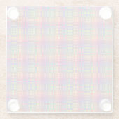 Colorful Checker Abstract Pattern ガラスコースター (裏面)
