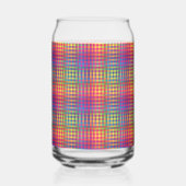Colorful Checker Abstract Pattern ガラス缶 (右)