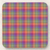 Colorful Checker Abstract Pattern コースター (正面)