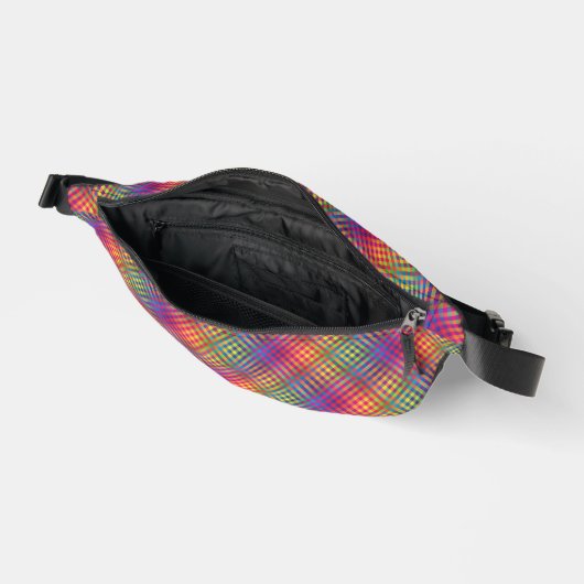 Colorful Checker Abstract Pattern ファニーパック (見開き)