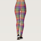 Colorful Checker Abstract Pattern レギンス (裏面)
