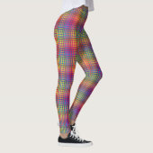 Colorful Checker Abstract Pattern レギンス (右)