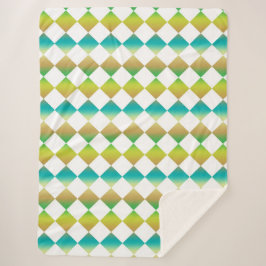 Colorful Checker Diamond Pattern シェルパブランケット