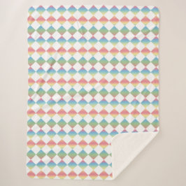 Colorful Checker Diamond Pattern シェルパブランケット
