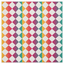 Colorful Checker Diamond Pattern ファブリック