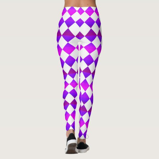 Colorful Checker Diamond Pattern レギンス (裏面)