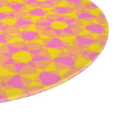 Colorful Checker Diamond Plaid Pattern カッティングボード (角)