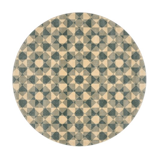 Colorful Checker Diamond Plaid Pattern カッティングボード (正面)