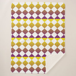 Colorful Checker Diamond Plaid Seamless Pattern シェルパブランケット