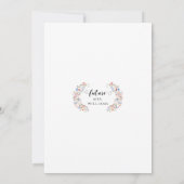 Colorful Chic Wildflower Wreath Bridal Shower 招待状 (裏面)