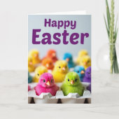 Colorful Chicks Greeting Card カード (正面)