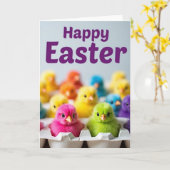 Colorful Chicks Greeting Card カード (黄色い花)