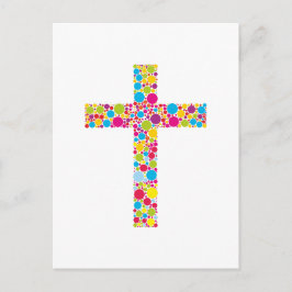 Colorful Christian Cross ポストカード